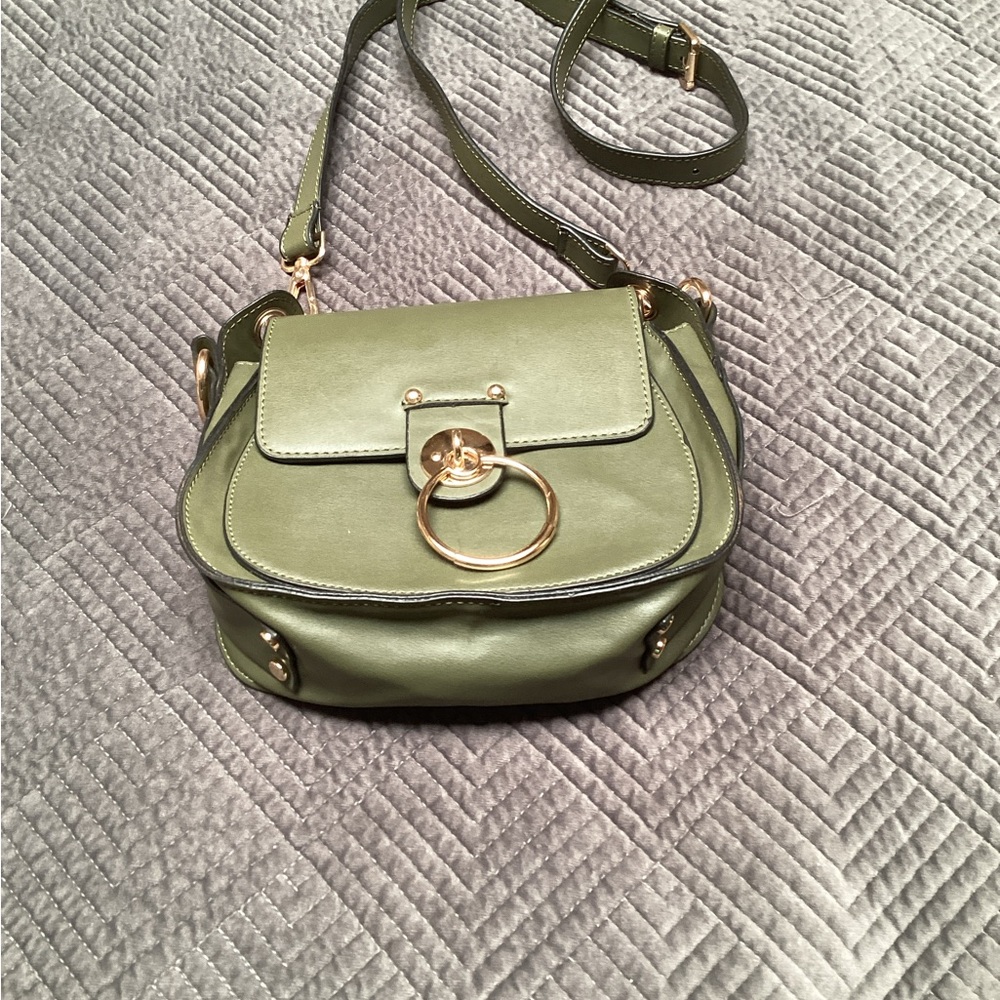 Greyder London faux green crossbody